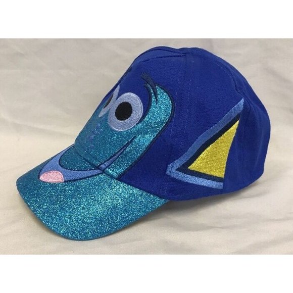 Finding Dory Disney Pixar Kid's Hat Glitter Blue Elastic One Size Child Ball Cap - Picture 2 of 8